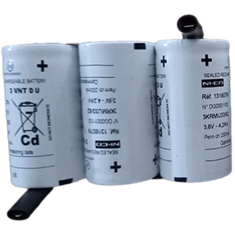 Batterie d'éclairage de secours 3,6V 4Ah – Nickel-Cadmium – Compatible avec modèles 781881, 326590 – MGN7432