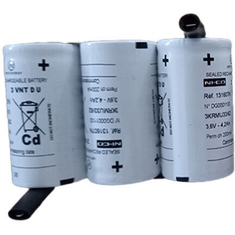 Batterie d'éclairage de secours 3,6V 4Ah – Nickel-Cadmium – Compatible avec modèles 781881, 326590 – MGN7432