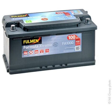 Batterie Démarrage 12V 100Ah 900A +D (353x175x190mm) (FA1000)