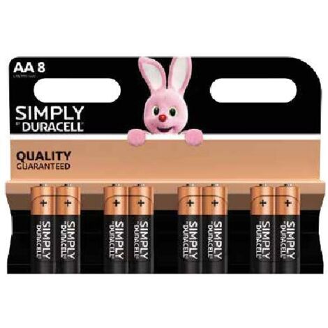 BATTERIE DURACELL ALKALINE SIMPLY """AA MN1500"""(BL.8PZ) STILO