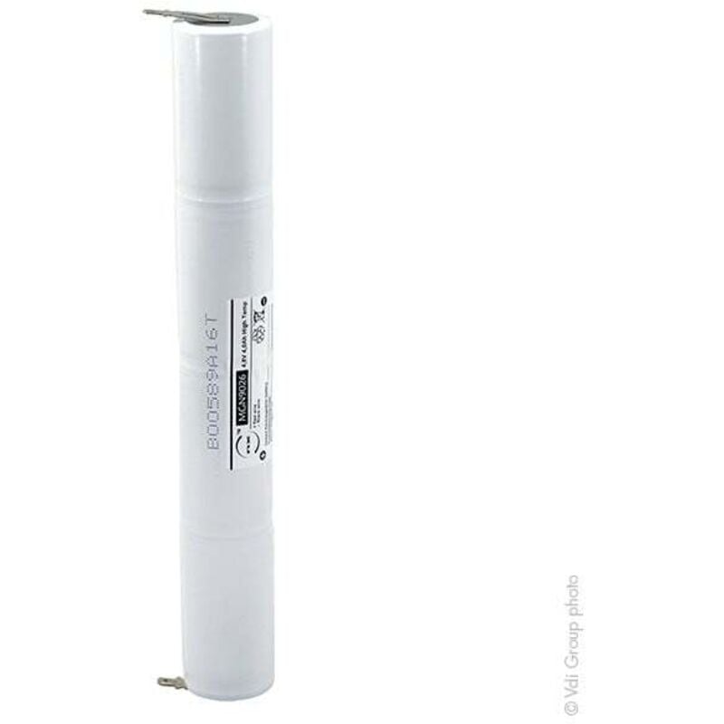 Batterie eclairage secours 4xD ST4 Faston 4.8mm (+2.8mm) 4.8V 4Ah Faston 4.8mm - NX