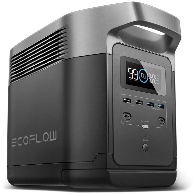 Ecoflow - Station De Charge Électrique/solaire Portable Delta 1,2Kwh Noir