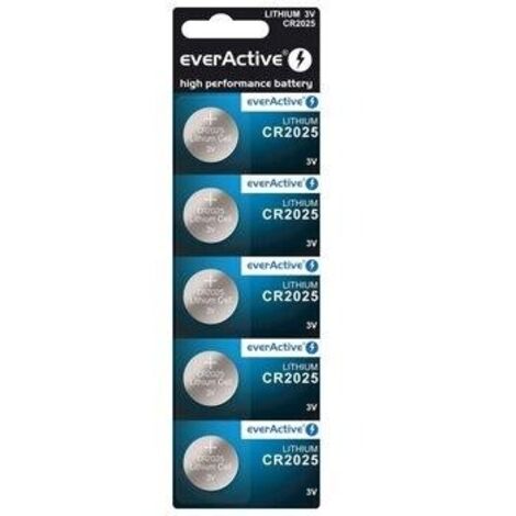 Batterie everActive CR20255BL - 5 pezzi - A bottone, al litio