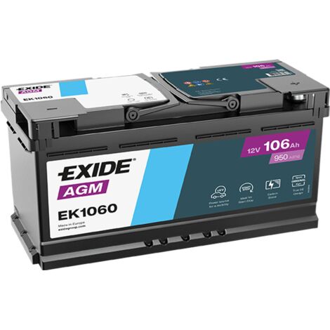 Batterie Exide EK1060 AGM L6 12V 106Ah 950A (392x175x190mm) +D