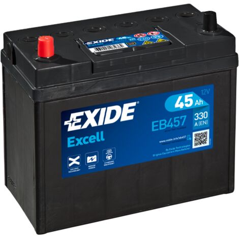 BATTERIE EXIDE EXCELL B24L 12V 45AH 330A 237X127X227 +G EB457
