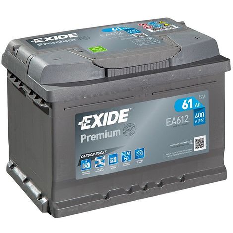 Batterie Exide Premium EA612 12v 60AH 600A FA612