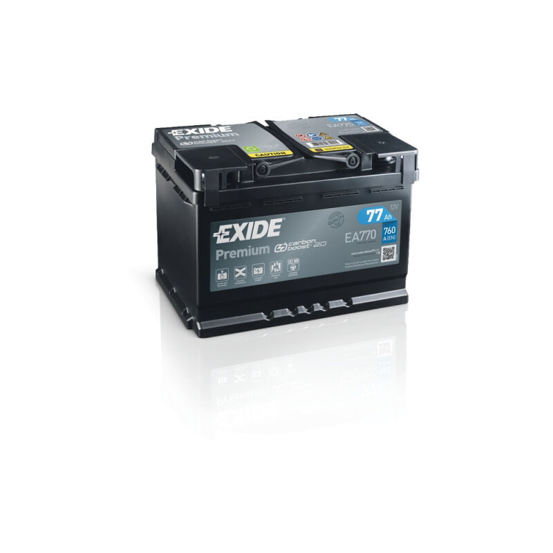 Exide - batterie premium L3 12V 77AH 760A 278X175X190 +d EA770