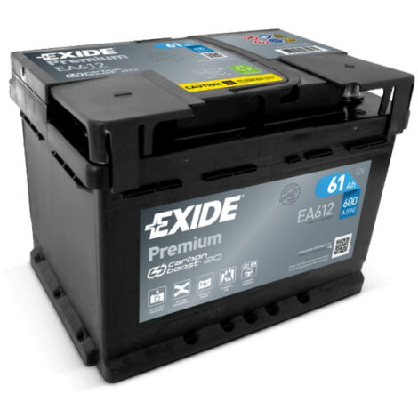 BATTERIE EXIDE PREMIUM LB2 12V 61AH 600A 242X175X175 +D EA612
