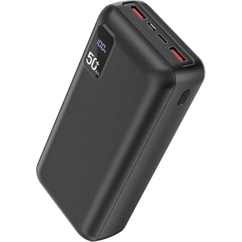 Batterie Externe 50000mAh PaD22.5W avec 3 Ports et Lampe Torche