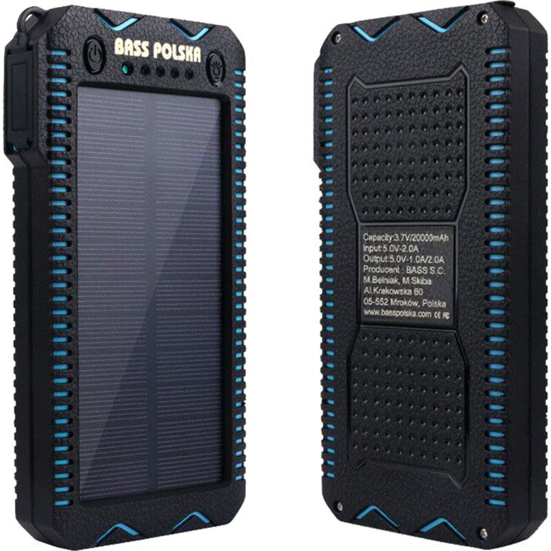 Batterie externe solaire avec briquet lumineux et lampe de poche LED, 10 000 mAh