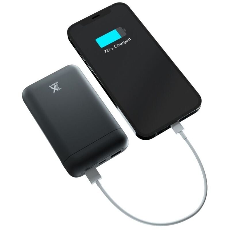 Livoo - Batterie externe usb c ultra compacte 20000 mAh x Moov Noir