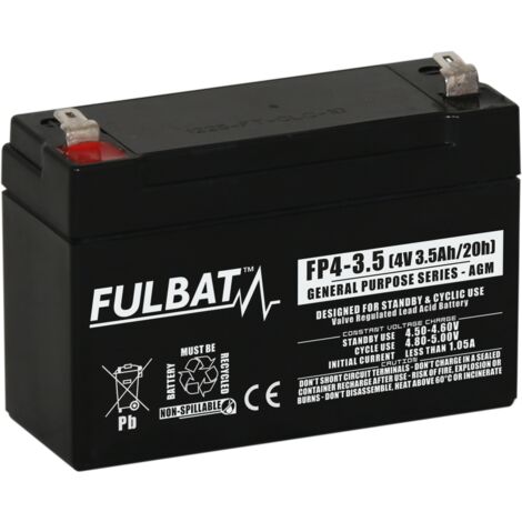 Batterie FP4-3.5 FULBAT - Plomb - 4V - 3.5Ah