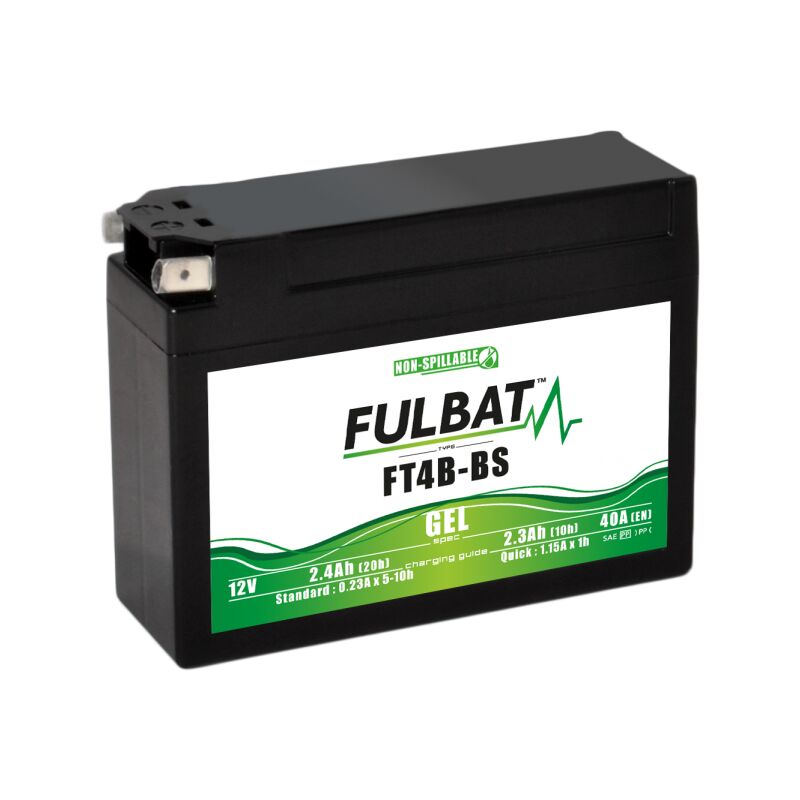 Batterie Fulbat gel sla FT4B-BS gel 12V 2.3AH 40 amps 113x38x85