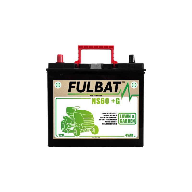 Fulbat - Batterie NS60 (+g) ca/ca 12V 45 ah (+ / -) NS60G kubota Bornes Japonnaises (sans entretien)