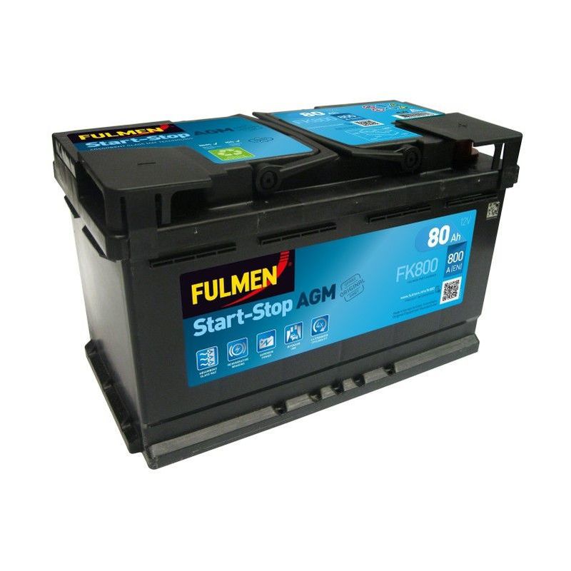 Fulmen - Batterie agm Start And Stop FK800 12V 80ah 800A