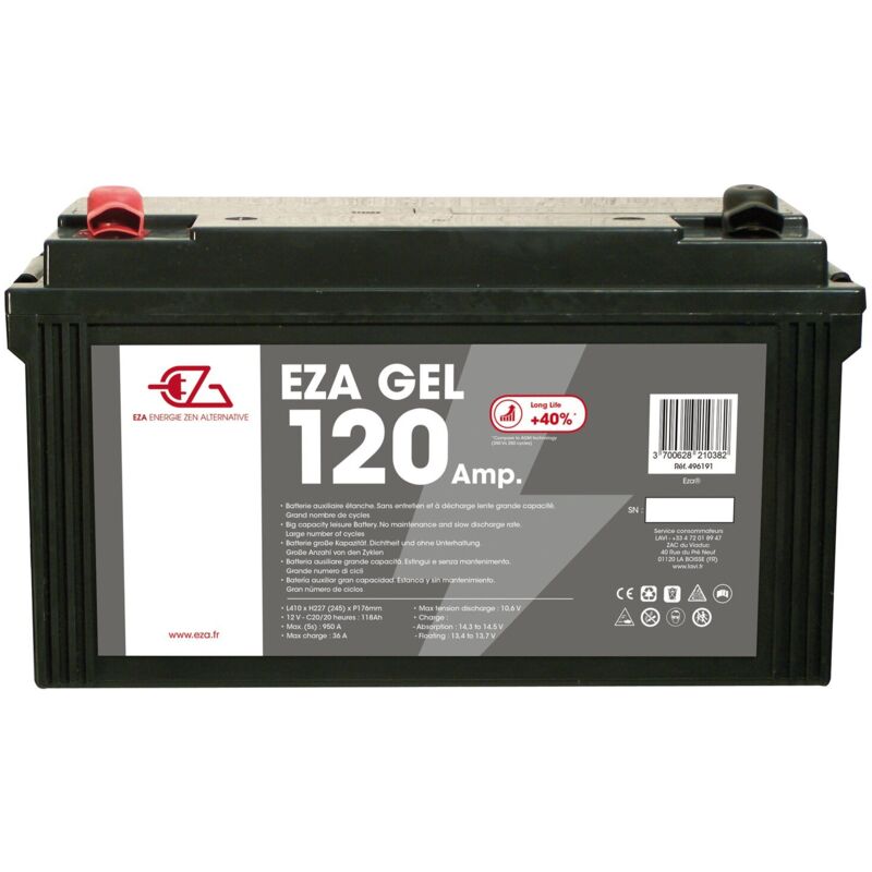 EZA - Batterie auxiliaire Gel 120Ah