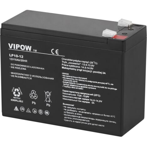Batterie gel Vipow 12V 10Ah UPS PIEC