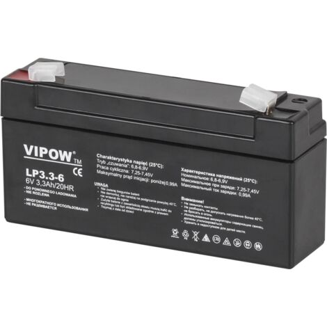 Batterie gel Vipow 6V 3,3Ah pour jouets et balances