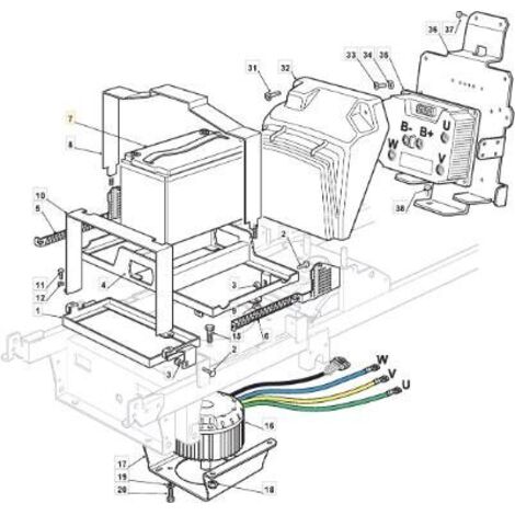 BATTERIE GLOBALE - DÉCHARGE PROFONDE (12V) ORIGINALE STIGA - 9400-0372-01