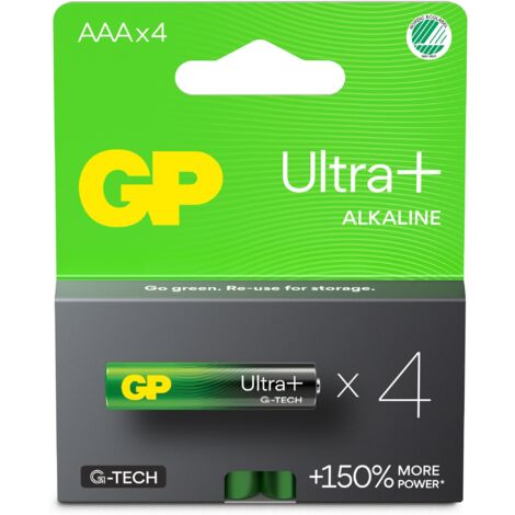 Batterie GP Ultra Plus Alcaline MiniStilo AAA: 15 AUP/LR03 Confezone da 4 batterie