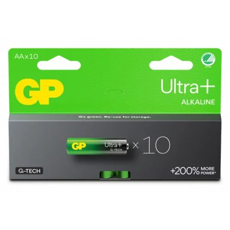 Batterie GP Ultra Plus Alcaline Stilo AA: 15 AUP/LR6 Confezone da 10 batterie
