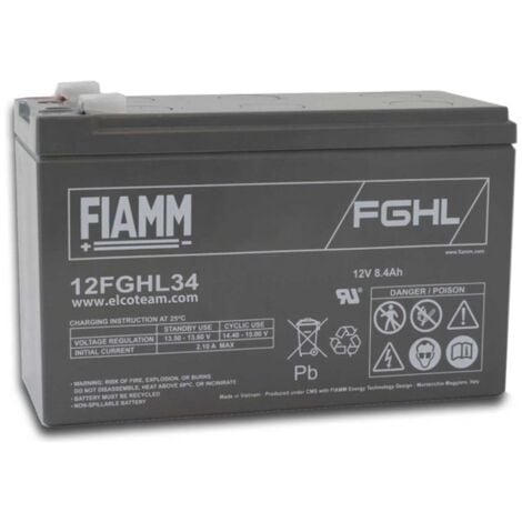Batterie hermétique au plomb Fiamm 12V 8,4Ah Longue durée de vie pour UPS 12FGHL34