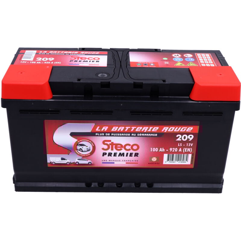 Batterie jcb 729/10669 adaptable 12V 100Ah 920A 353x175x190 mm Stecopower 209