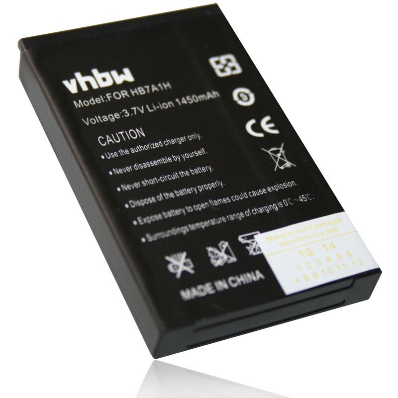 Batterie LI-ION 1450mAh pour HUAWEI E583, MiFi E583C Wireless Pointer, R201 remplace HB7A1H