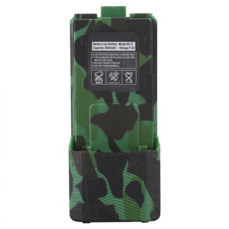 Batterie Li-ion 7,4V 3800mAh pour Radio Baofeng UV-5R et Séries Compatibles (Modèle Camouflage)