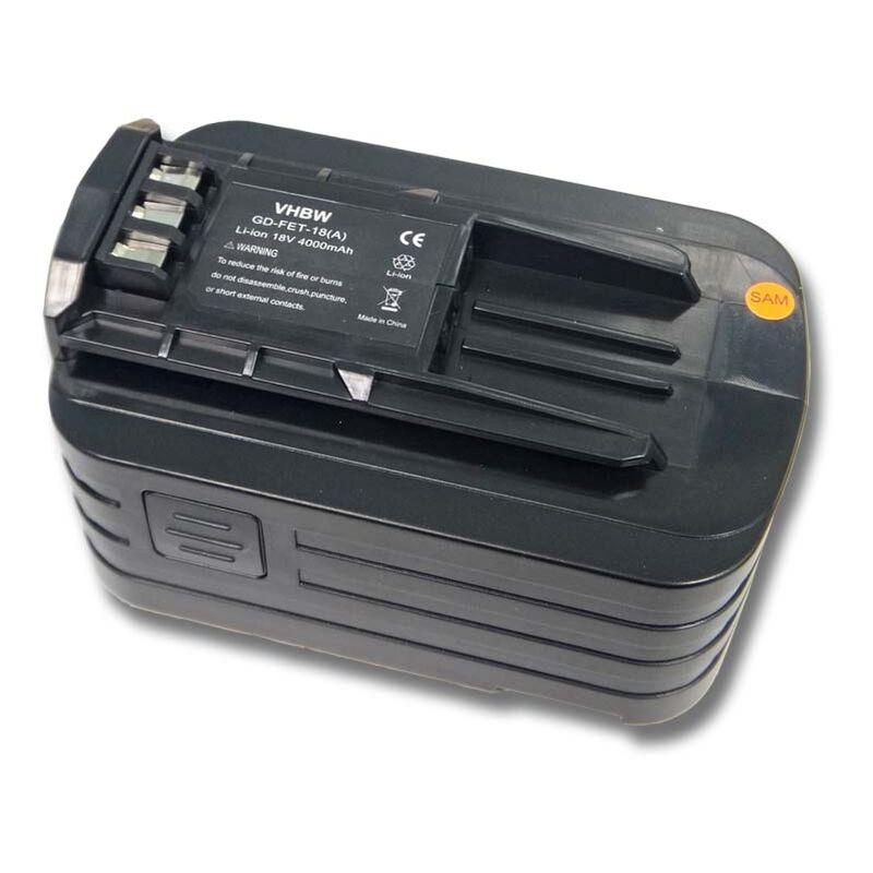 vhbw 1x Batterie compatible avec Festo Festool AGC 18-125 Li EB, BHC 18 Li, BHC 18 Li 3.1-Compact outil électrique (4000 mAh, Li-ion, 18 V)