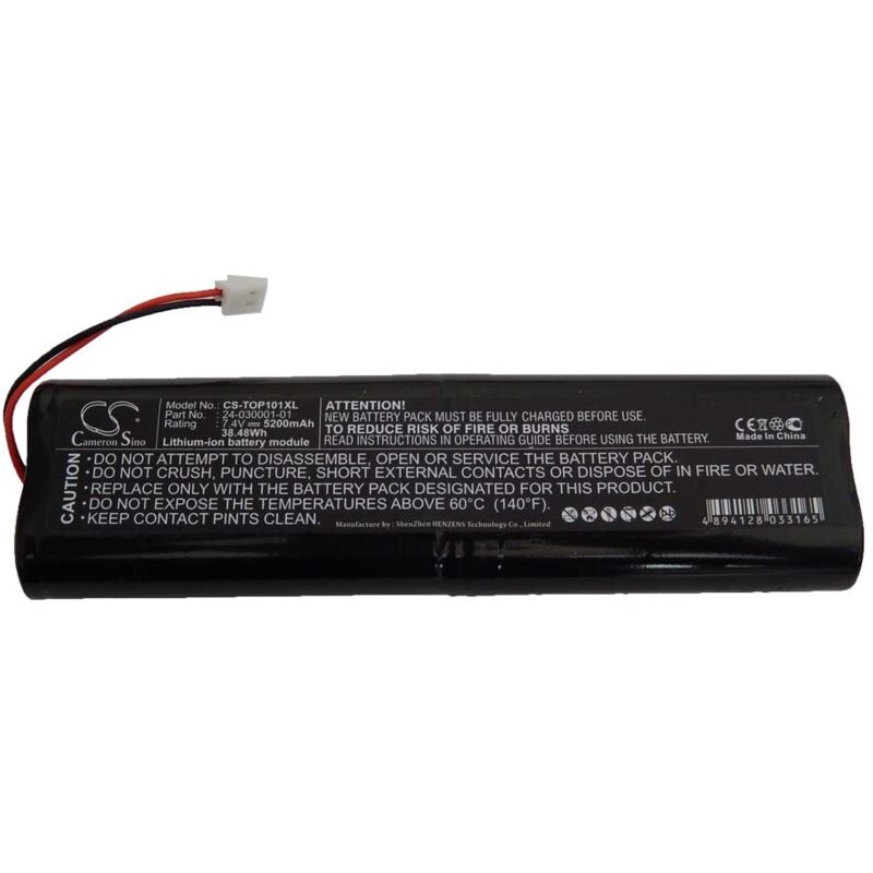 Vhbw - Batterie compatible avec Topcon Hiper Pro, Ga, Gb, Lite Plus, L1 outil de mesure (5200mAh, 7,4V, Li-ion)