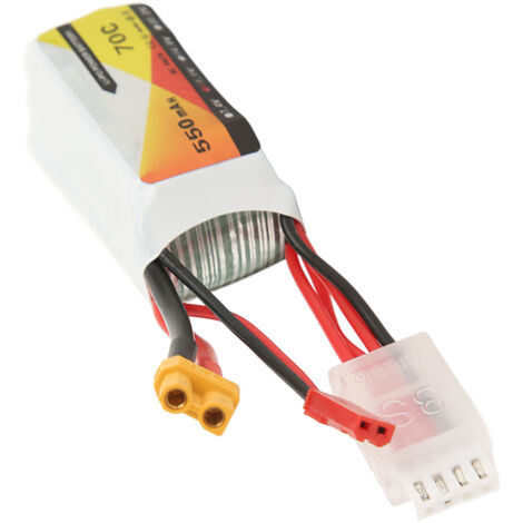 Batterie Lipo 3S 11.1V 550mAh 70C avec Connecteur JST XT30 pour LS180, Voiture de Course RC et Quadcopter