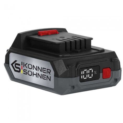 Batterie lithium 20V 2 Ah – Compatible outils Könner & Söhnen – Technologie lithium pour performance optimale – Idéale pour chantiers humides - 20V2-1