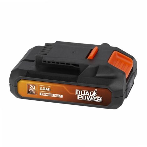 Batterie lithium 20V 2Ah – Technologie Li-on – Temps de charge 1h – Largeur 8,2cm – Puissance 2000mAh pour outils de bricolage – Powerplus