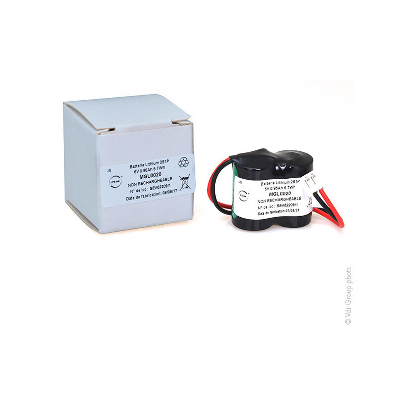 NX - Batterie lithium 2x 1/2AA cr 2S1P ST1 6V 950mAh jst