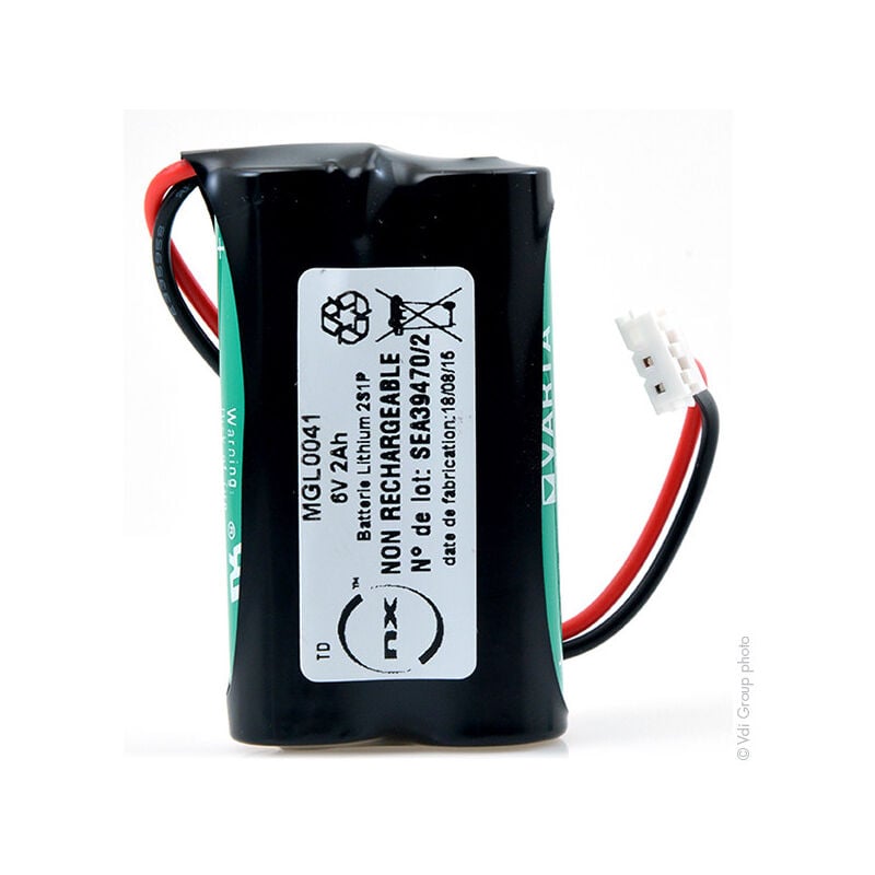 NX - Batterie lithium 2x aa cr 2S1P ST1 6V 2Ah jst