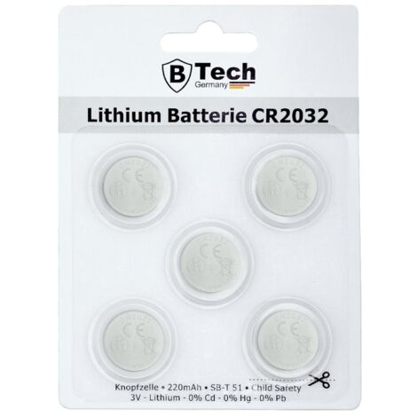 Batterie Lithium (5er Pack) CR2032 Knopfzelle-Blister