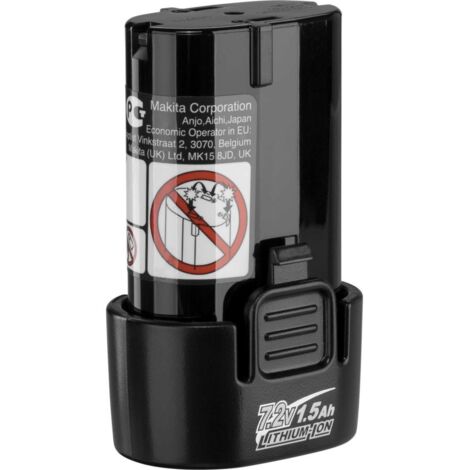 Batterie lithium-ion 7,2V 1,5Ah – Compatible outils Makita – Technologie Li-ion – 1980003