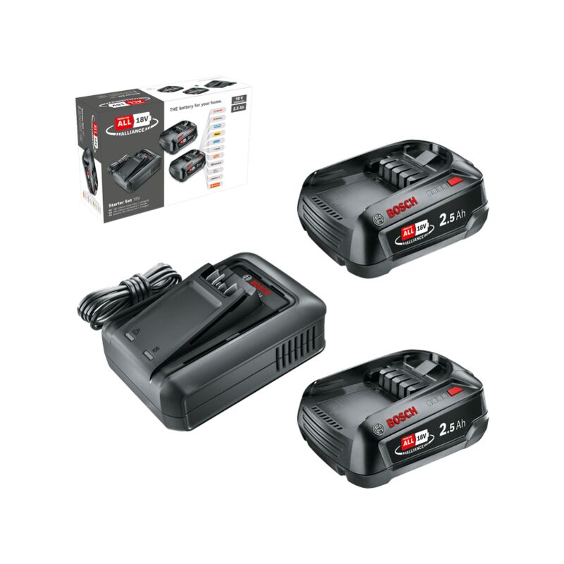 Starter Set 18V BOSCH 2 batteries 18V 2 5 Ah + chargeur 1600A031T5 - vue 1