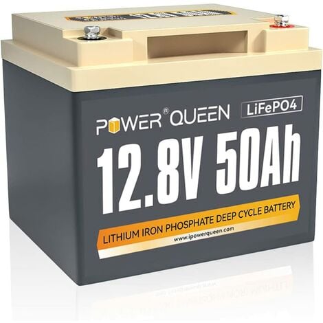 UBETTER Batterie au lithium rechargeable LiFePO4 12 V 50 Ah avec