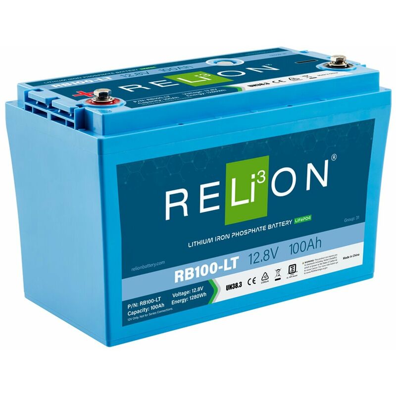 Batterie Lithium Relion Capacité totale - 100Ah, Modèle - Batterie 100Ah Lithium grand froid