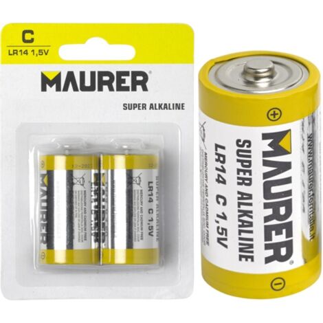 BATTERIE MAURER ALKALINE 1/2TORCIA BL.2PZ.