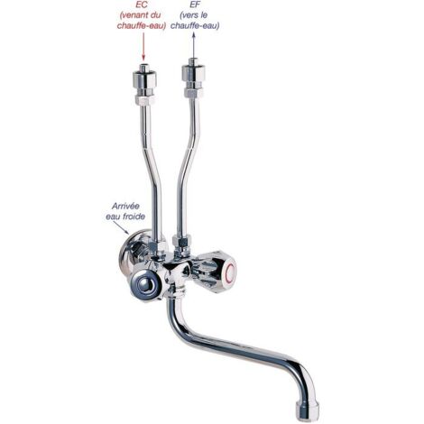 P-PRO Batterie mélangeuse sur évier 15L (murale)
