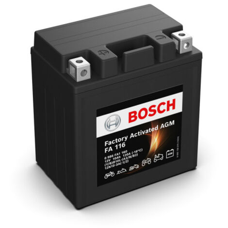 Batterie moto Bosch FA116 YB10L-A2 12N10-3A 12V 10AH 120A