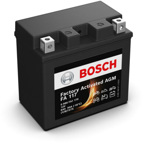 Batterie moto Bosch FA117 YTZ7S 12V 6AH 90A