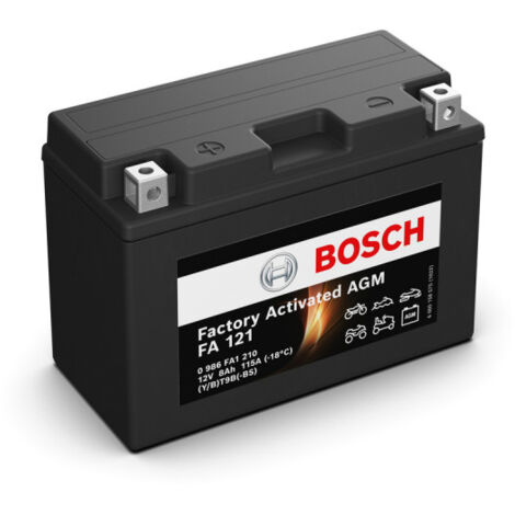 Batterie moto Bosch FA121 YT9B-BS 12V 8AH 115A