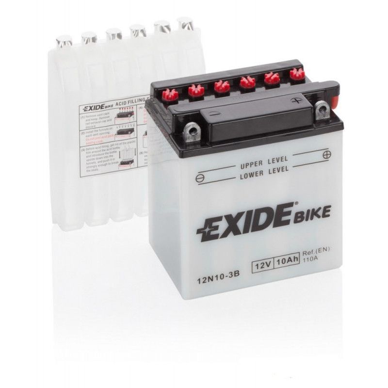 Exide - Batterie moto 12N10-3B 12v 10ah 110A
