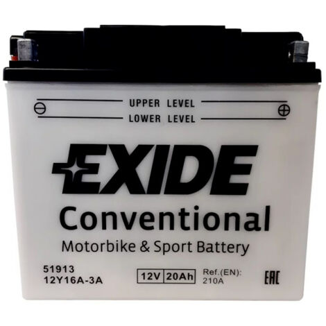 Batterie moto Exide 12Y16A-3A 12v 20ah 210A