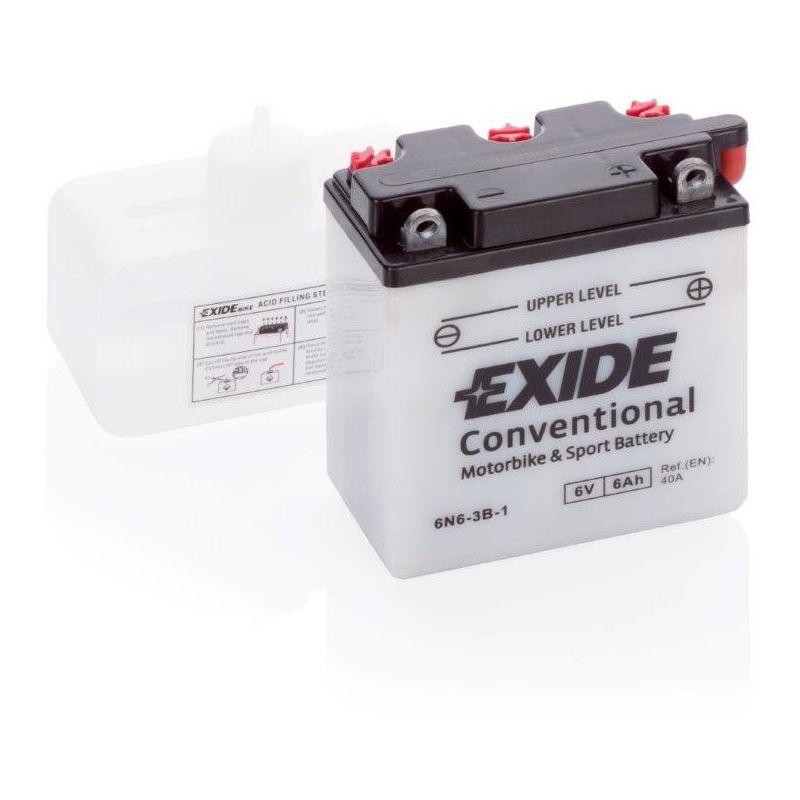 Batterie moto Exide 6N6-3B-1 6V 6ah 30A