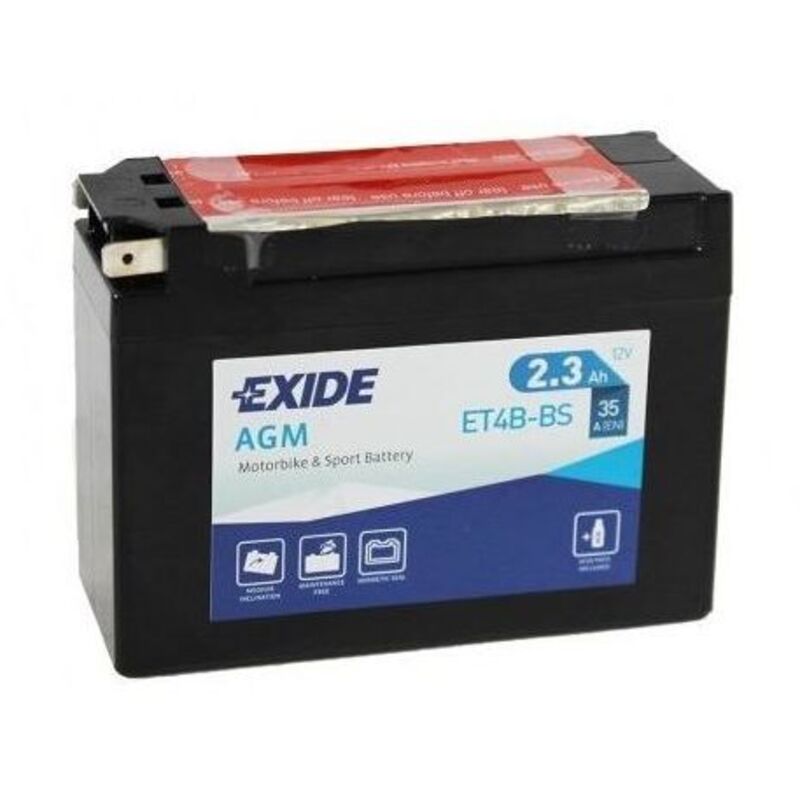 Exide - Batterie moto ET4B-BS YT4B-BS 12v 2.3ah 35A